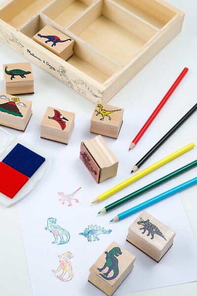 dinosaur stamp set